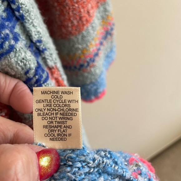 Sincerely Jules Wool‎ Blend Women’s Size Small Open Front Multicolor Cardigan - Picture 5 of 9